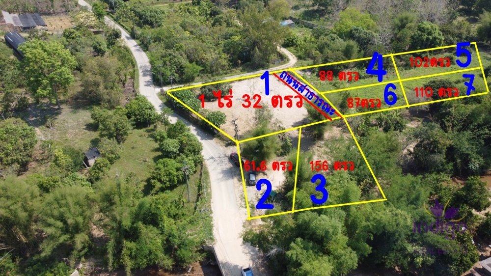 Land for sale total 2 Rai 2 Ngan 36 Sqw, subdivided into 7 plots , near Four season hotel and Tiger Kingdom ,Maeram, Maerim, Chiang Mai