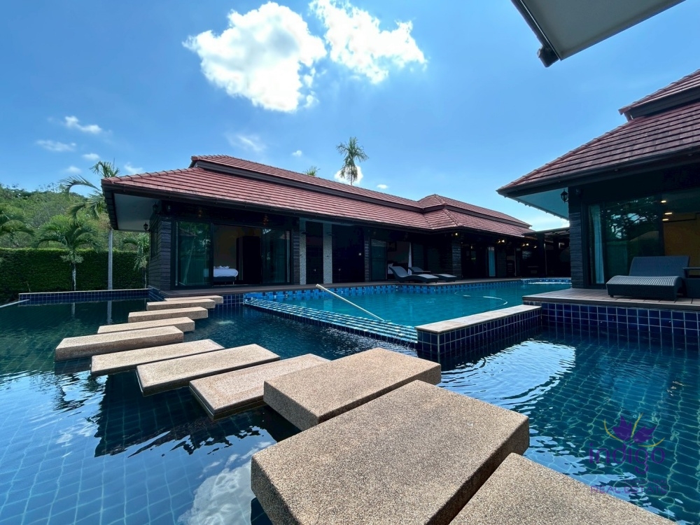 Single-Storey 5-Bedroom Pool Villa in Chiang Mai, This exceptional single-storey pool villa estate offers a practical layout that blends modern Western comforts with functional outdoor living