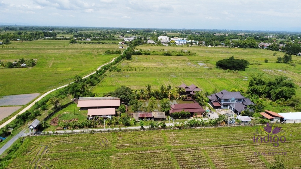 Exclusive Nature Retreat on Over 5 Rai of Land Panoramic Views | Surrounded by Rice Fields and Private Fish Ponds at Chae-Chang, San Kamphaeng ,Chiang Mai.